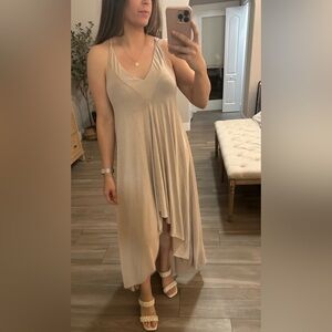 beautiful Women’s beige high low dress